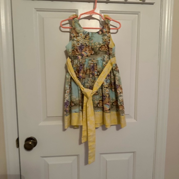 Boutique Easter Bunny Dress | Size 24 Months Another missed- 2T | Teal / Yellow - Picture 2 of 2